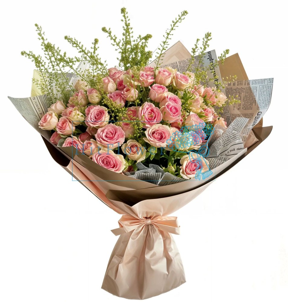 Букет роз Ванильный Рассвет